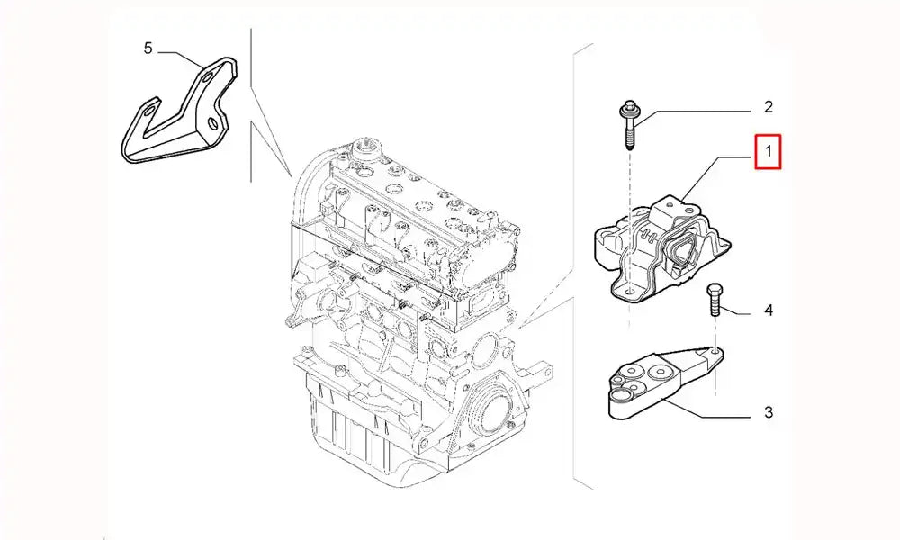 Linea Motor Ön Bağlantı Takozu Şema
