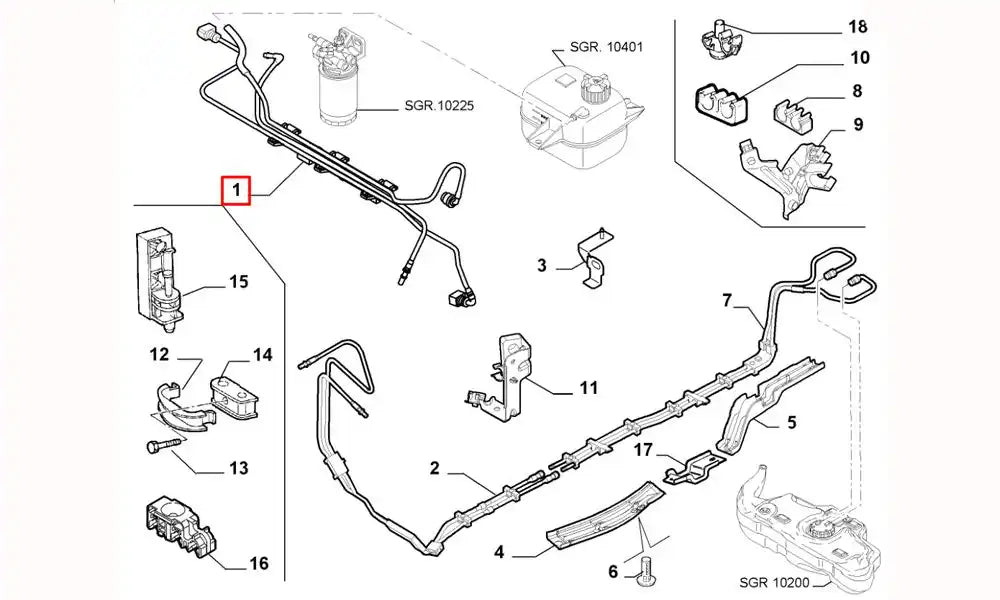 Doblo Radyatör Genleşme Depo Hortumu Şema