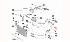 Linea Motor Radyatörü Üst Hortumu Şema