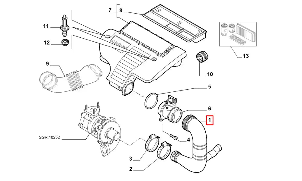 Fiorino Motor Yağ Hortumu Şema