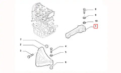 Fiorino Motor Arka Bağlantı Takozu Şema