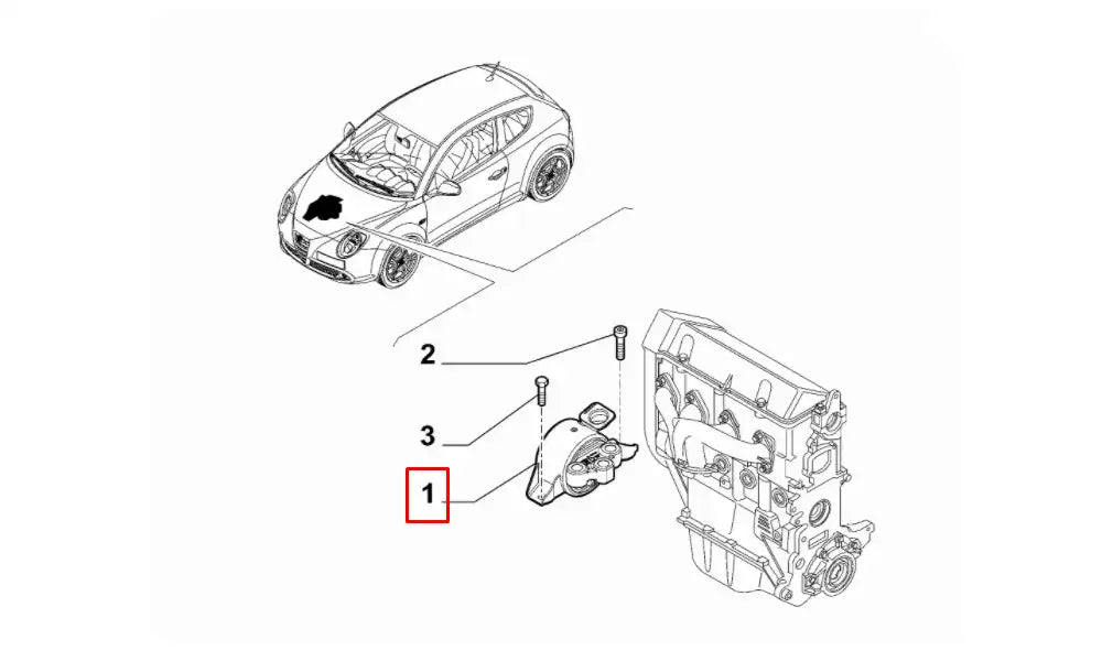Linea Motor Ön Bağlantı Takozu Şema