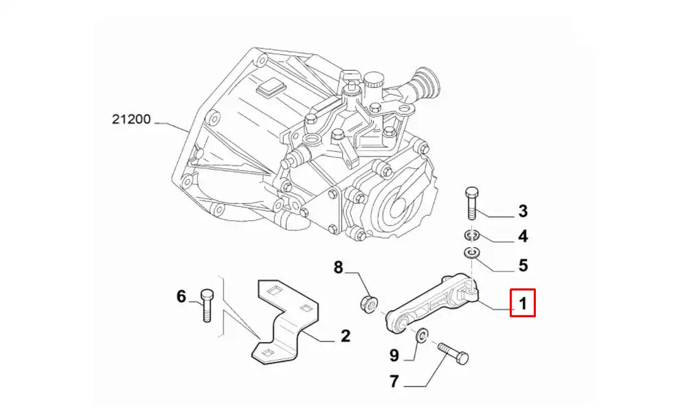 Fiorino Motor Arka Bağlantı Takozu Şema