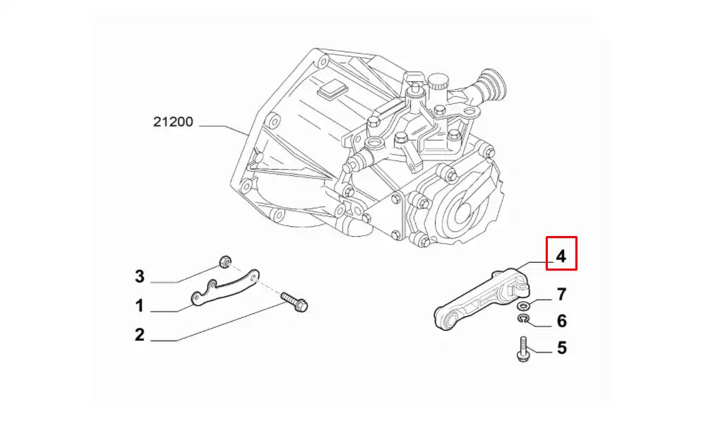 Fiorino Motor Arka Bağlantı Takozu Şema