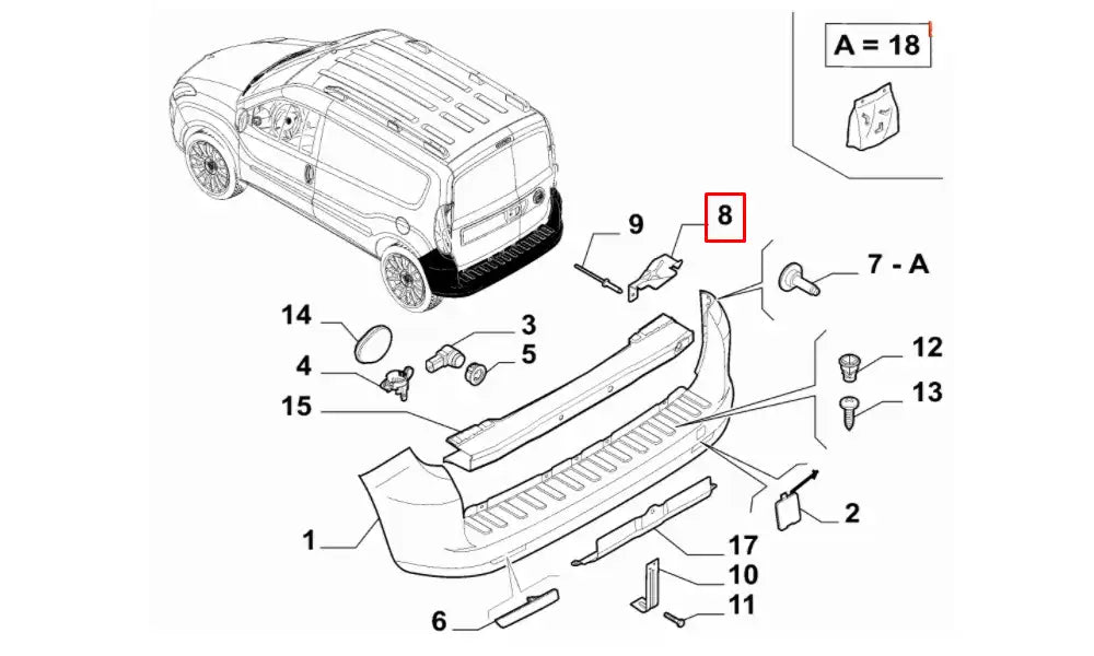 Doblo Tampon Bağlantı Ayağı Şema