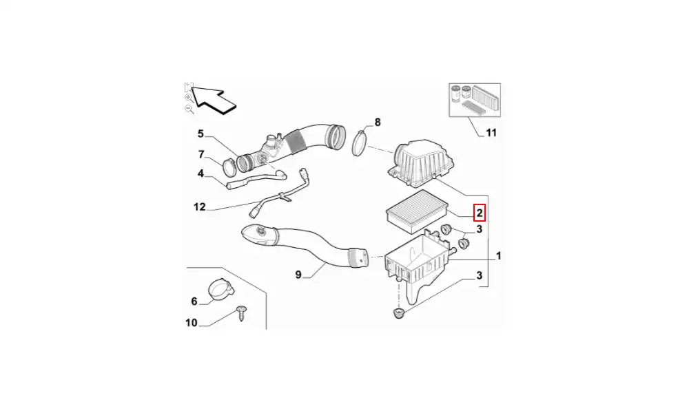Pratico Hava Filtresi Şema