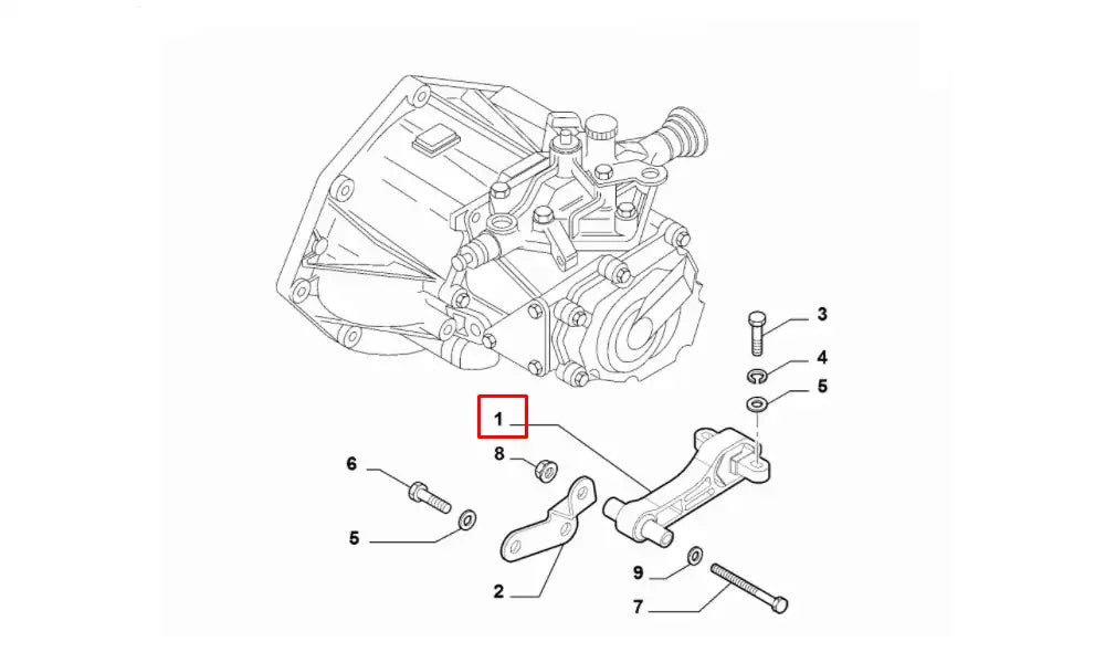 Fiorino Motor Arka Takozu Bağlantı Ayağı Şema