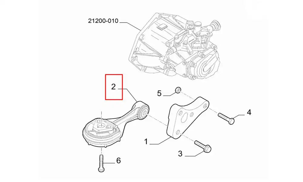 500 Motor Arka Bağlantı Takozu Şema