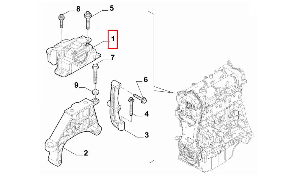 Egea Motor Arka Takozu Şema