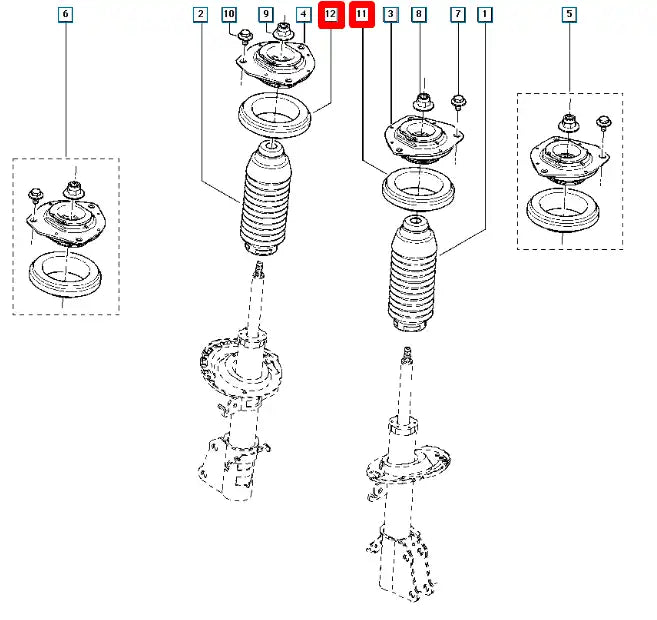 Kangoo Amortisör Bilyası Şema
