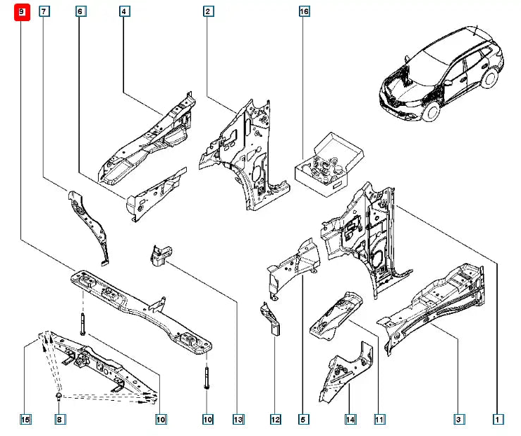 Kadjar Radyatör Alt Paneli Şema