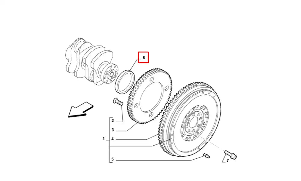 Grande Punto Krank Arka Keçesi Şema