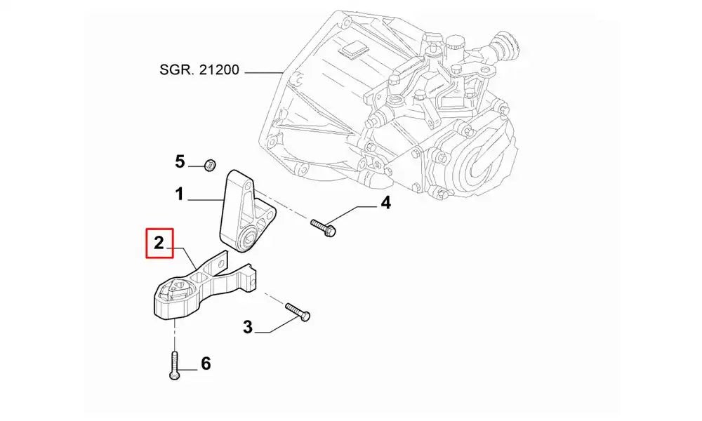 Linea Motor Arka Bağlantı Takozu Şema