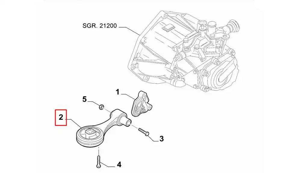 Grande Punto Motor Arka Bağlantı Takozu Şema
