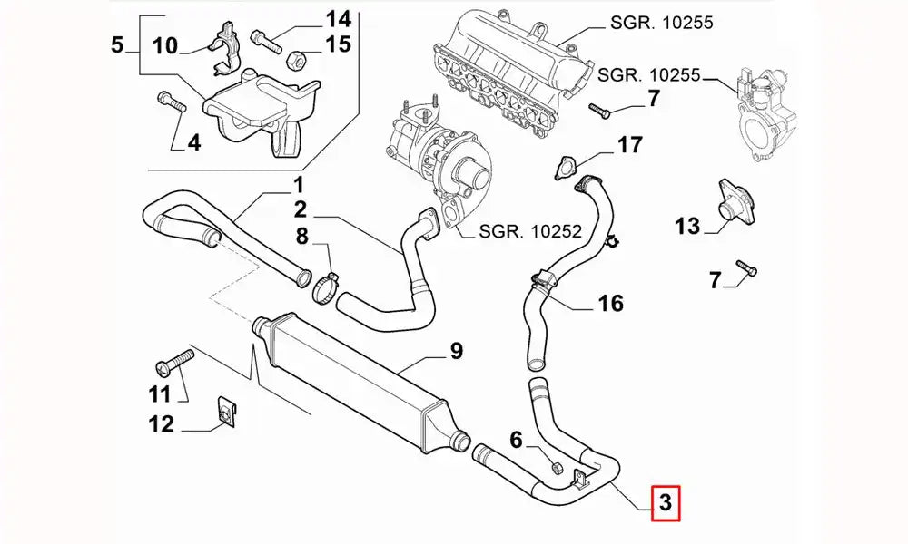 Grande Punto Turbo Hortumu Şema