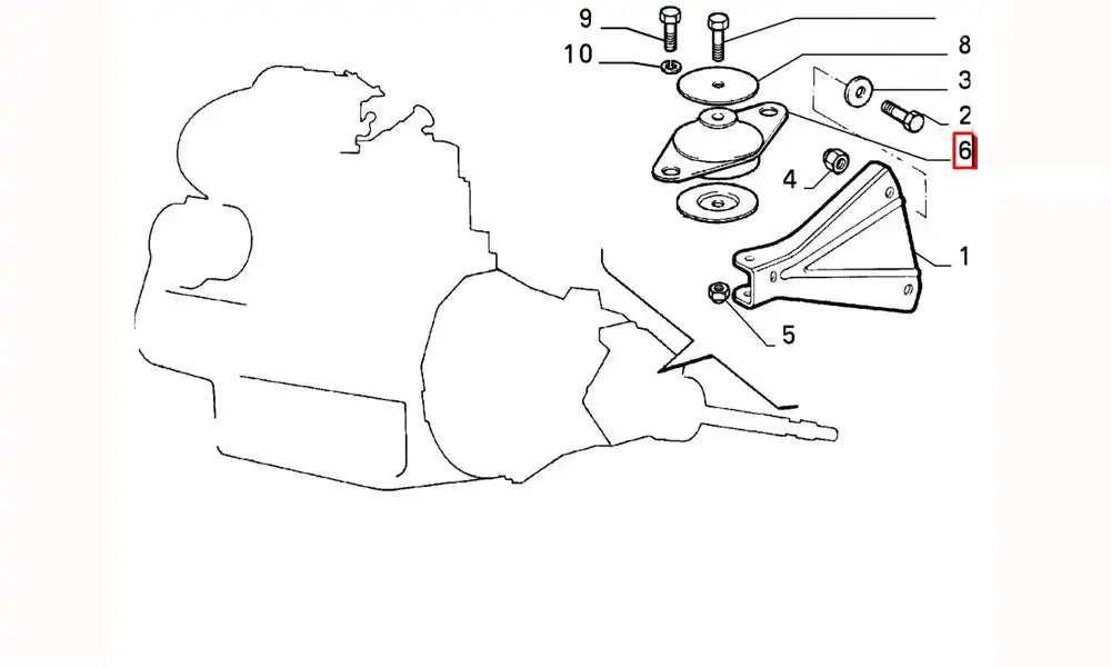 Uno Motor Arka Bağlantı Takozu Şema