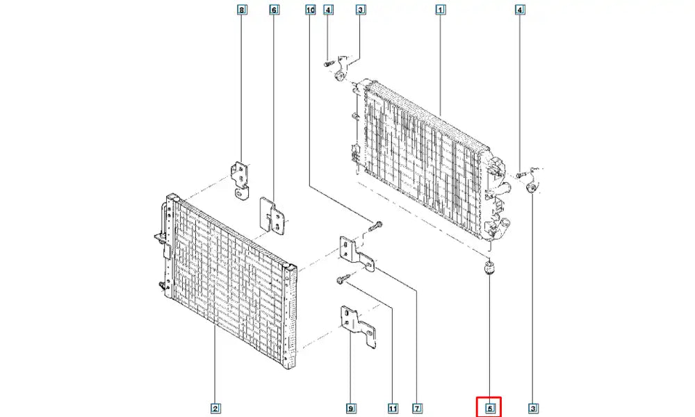 Megane Radyatör Bağlantı Ayağı Şema