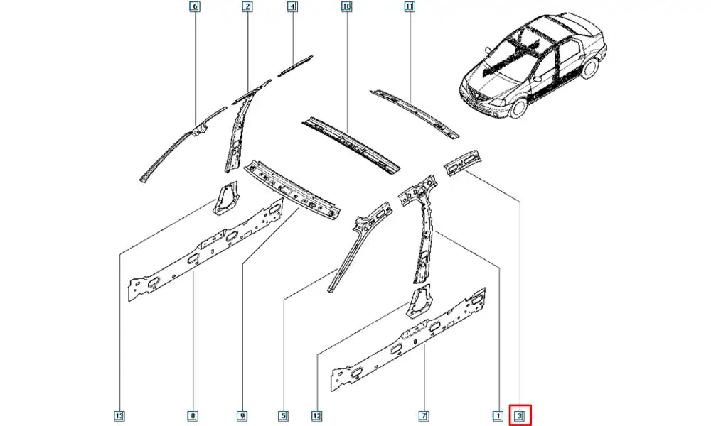 Megane Radyatör Bağlantı Ayağı Şema