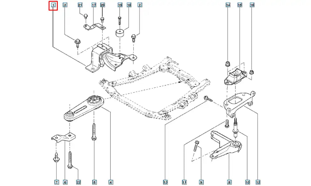 Sandero Motor Ön Bağlantı Takozu Şema