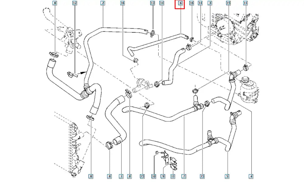 Duster Radyatör Genleşme Depo Hortumu Şema