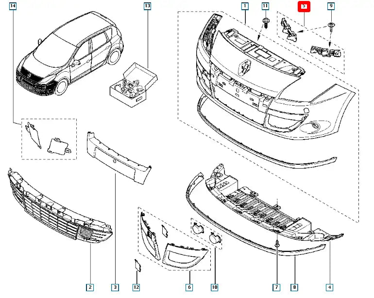 Megane Tampon Bağlantı Ayağı Şema