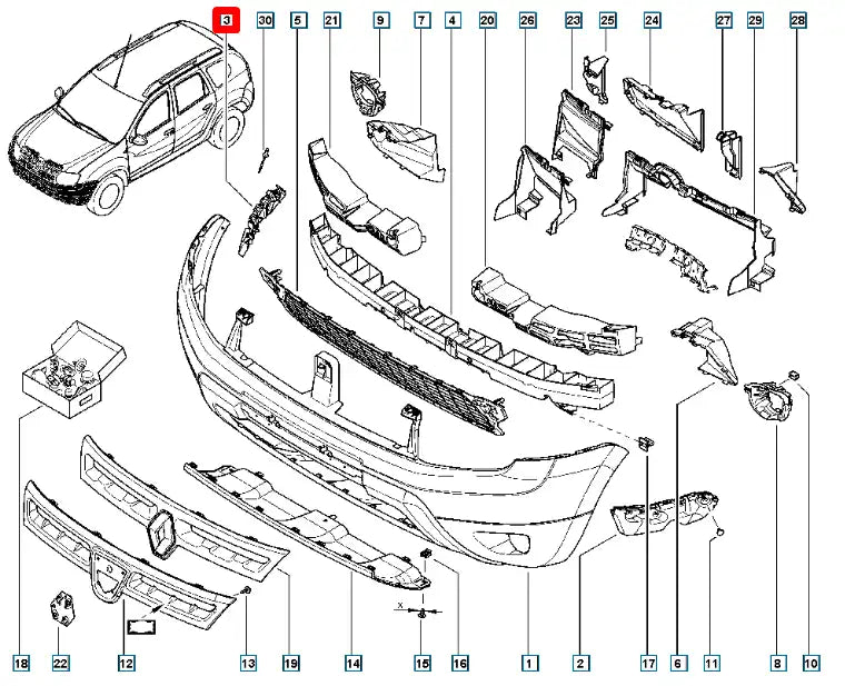 Duster Tampon Bağlantı Ayağı Şema