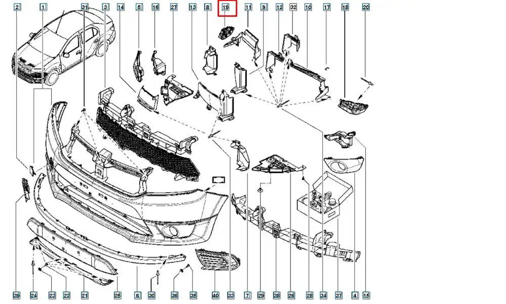 Sandero Tampon Bağlantı Ayağı Şema