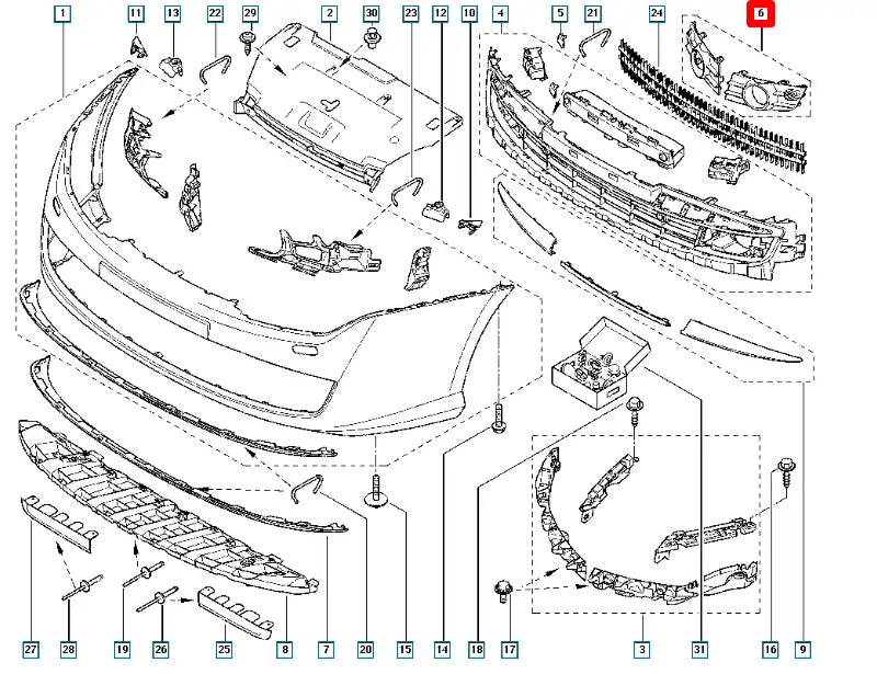 Laguna Sis Farı Kapak Plastiği Şema