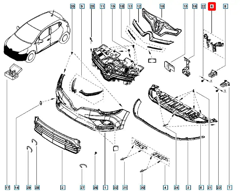 Clio Tampon Bağlantı Ayağı Şema