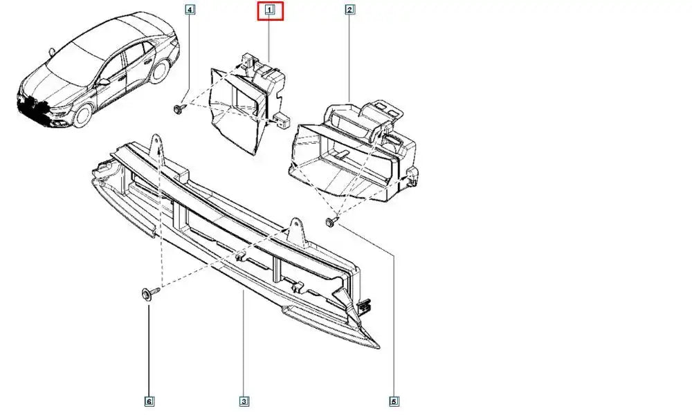 Megane Tampon Hava Yönlendirici Plastiği Şema