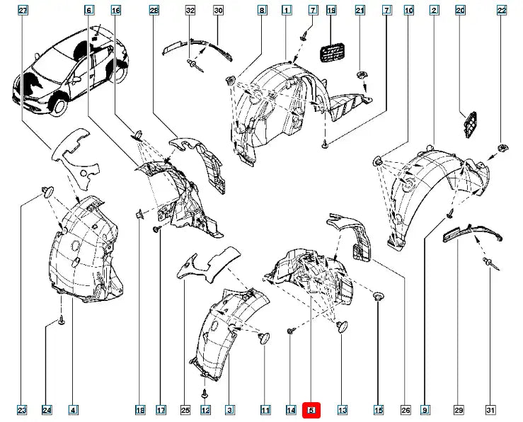 Clio Çamurluk Davlumbazı Şema