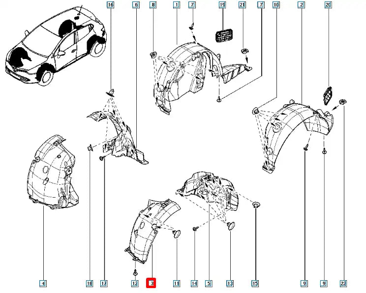 Clio Çamurluk Davlumbazı Şema