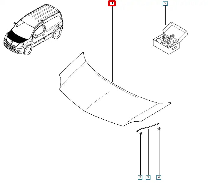 Kangoo Motor Kaputu Şema