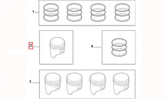 Marea Silindir Onarım Seti (Piston, Segman) Şema