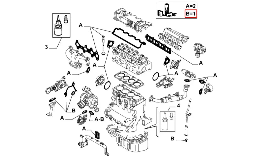 Doblo Motor Contası Takım Alt Şema