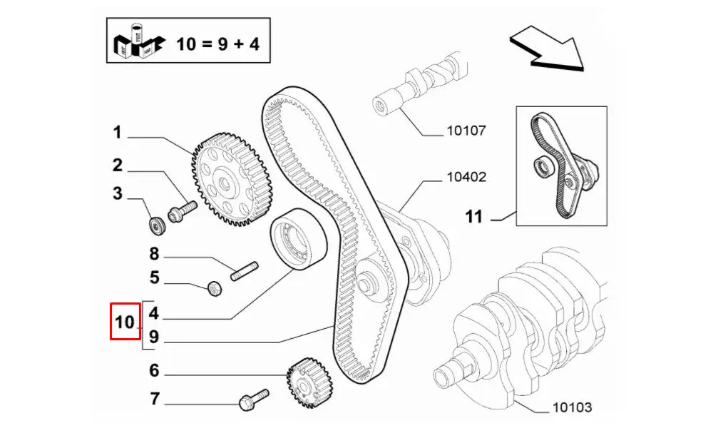 Doblo Triger Kayış Seti Şema