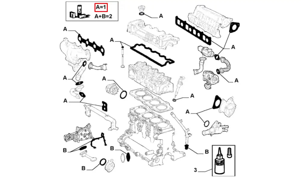 Bravo Motor Contası Takım Üst Şema