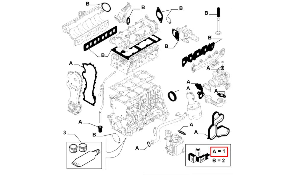 Pratico Motor Contası Takım Alt Şema