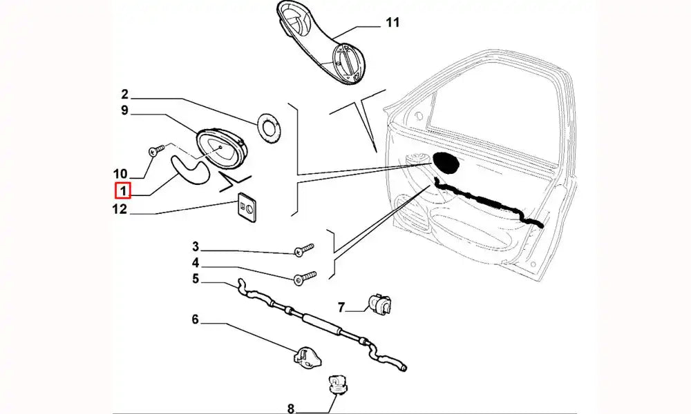 Siena Kapı İç Açma Kolu Şema