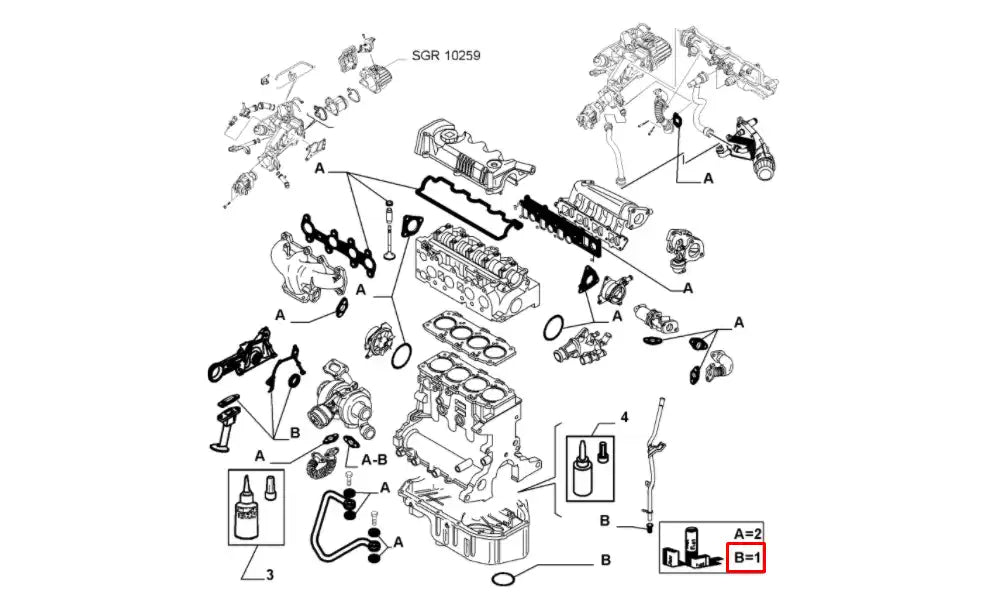 Doblo Motor Contası Takım Alt Şema