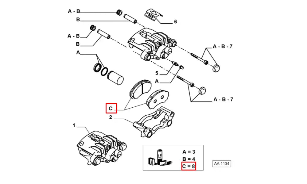 Ducato Arka Fren Balatası Şema