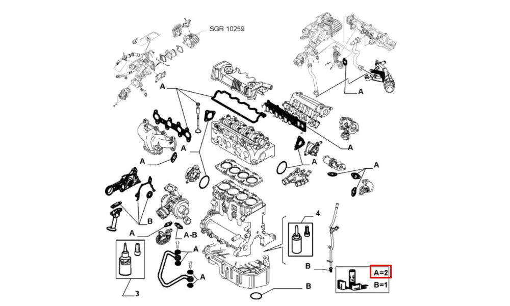 Mito Motor Contası Takım Üst Şema