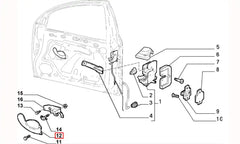Brava Kapı İç Açma Kolu Şema