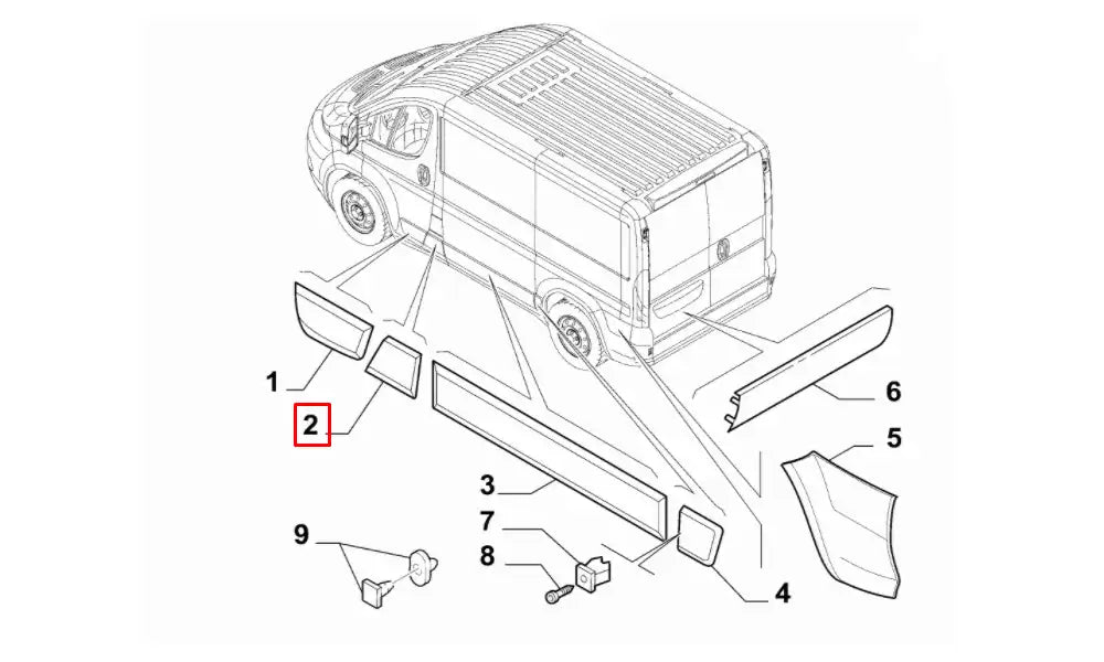 Ducato Çamurluk Çıtası Şema