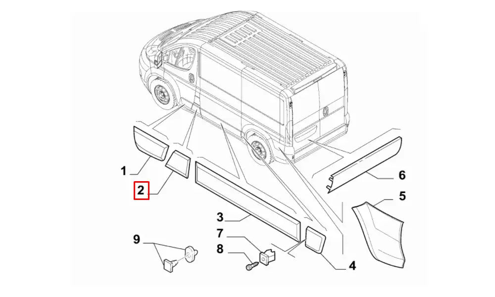 Ducato Kapı Çıtası Şema