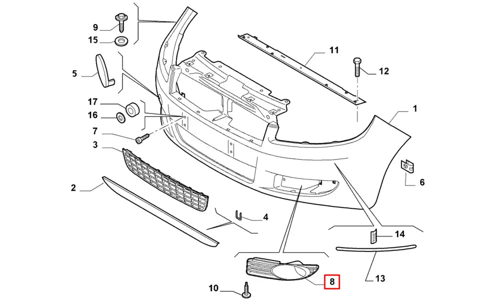 Linea Sis Farı Kapak Plastiği Şema