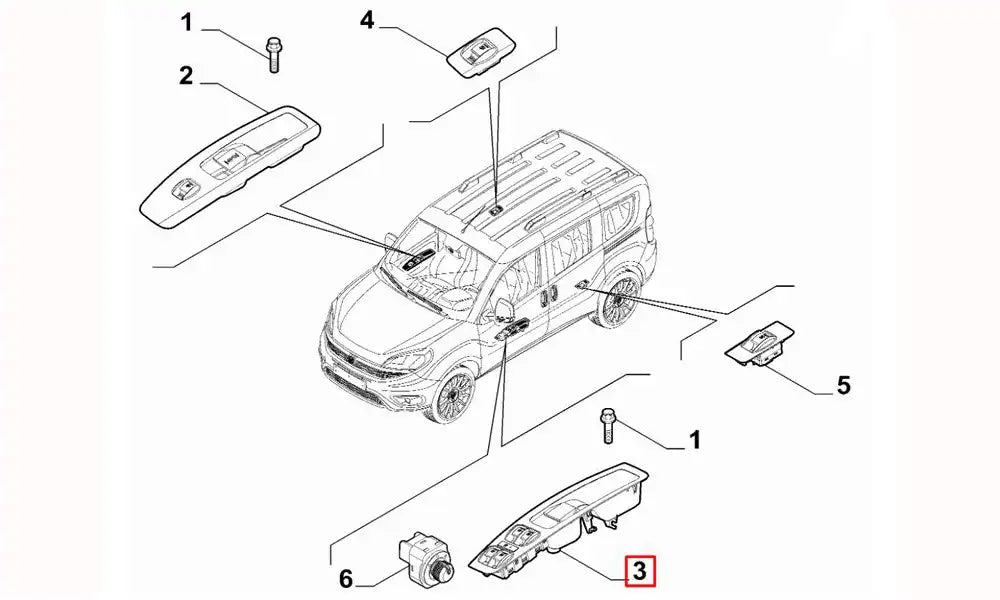 Fiorino Cam Butonu Şema