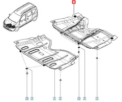 Sandero Motor Alt Koruma Plastiği Şema