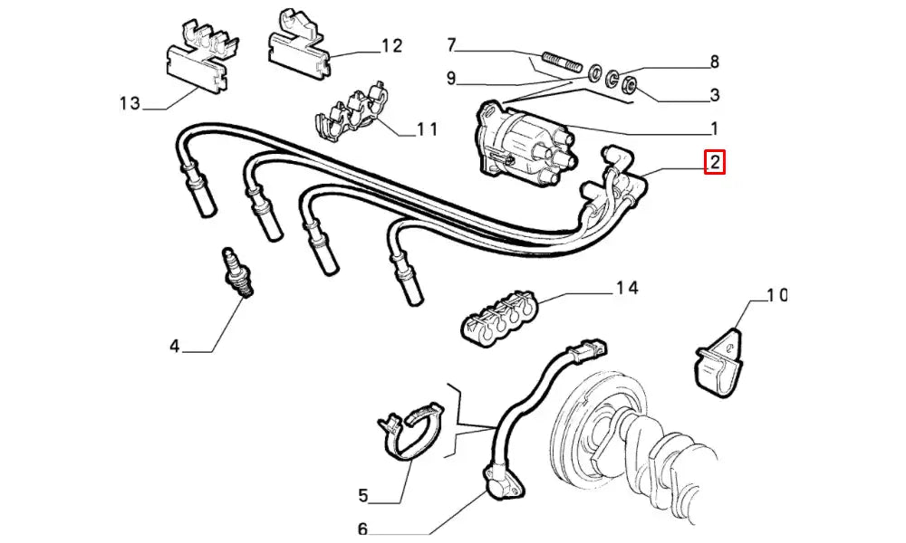 Tipo Buji Kablosu + Bobin Kablosu Şema