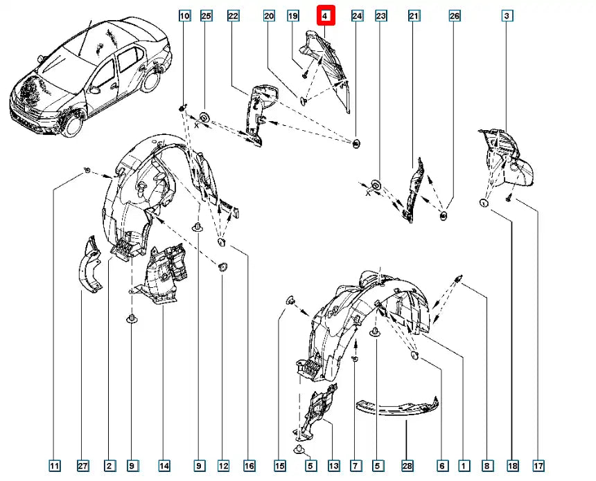 Clio Çamurluk Davlumbazı Şema